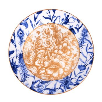 PLAT 30.5CM 0.935KG BLEU BLANC CERAMIQUE CM2