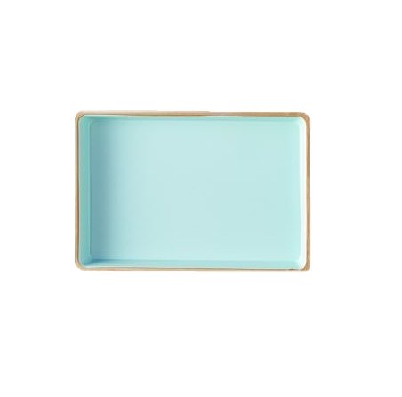 55983  PLATEAUX 19.513.5CM 0.155 KG TURQUOISE PLASTIQUE