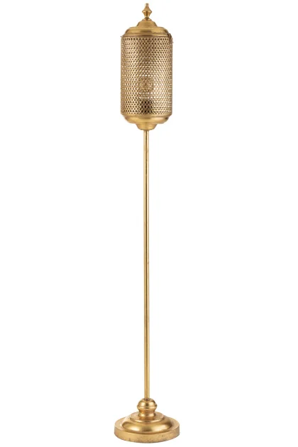 "7688	LAMP ON FOOT HIGH METAL GOLD L (25x25x155cm)"