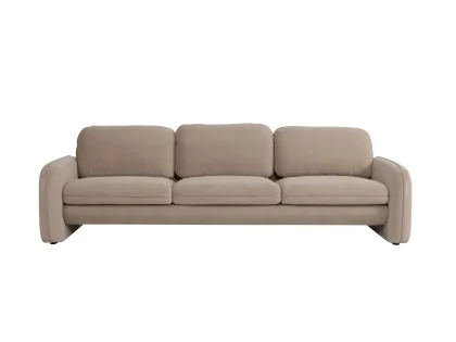 OSF-1432-3S  CANAPE W280D105H80CM BEIGE VELOUR