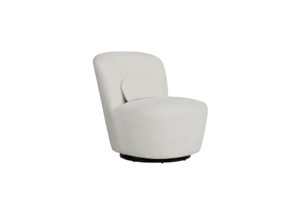 OOC-2240  CHAISE W66D74H74CM BLANC BOUCLETTE